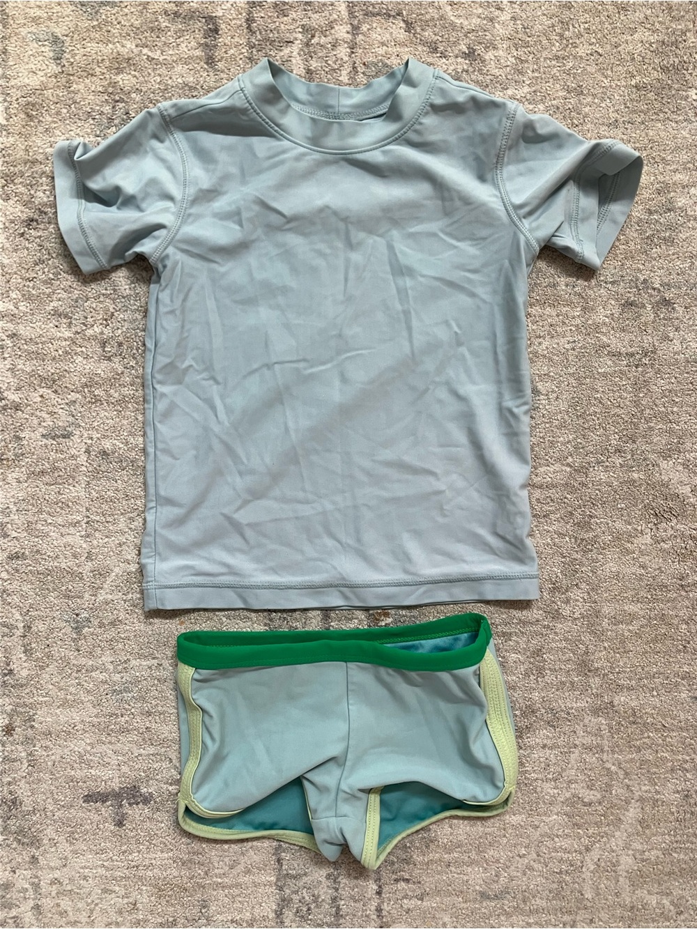 Primary Light Teal Kids Rash Guard Top